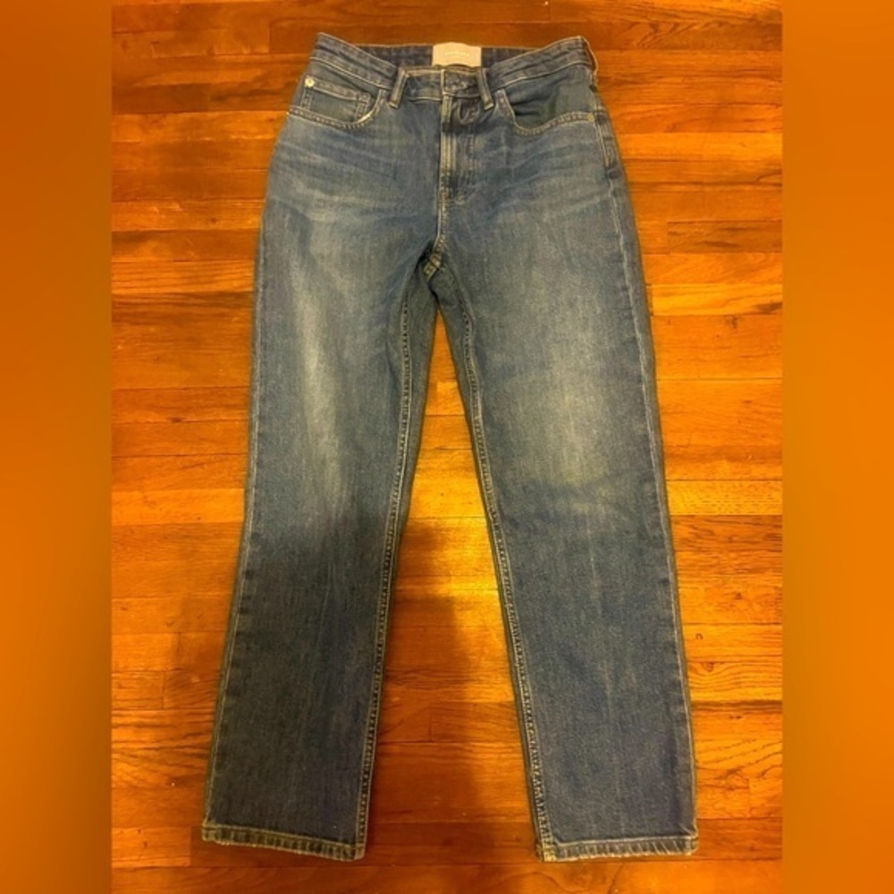 Like New Everlane High Rise Straight Jean Ankle Length